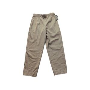 Briggs New York Women's Plaid Comfort Waist Pants Sz 12 Brown Black Houndstooth